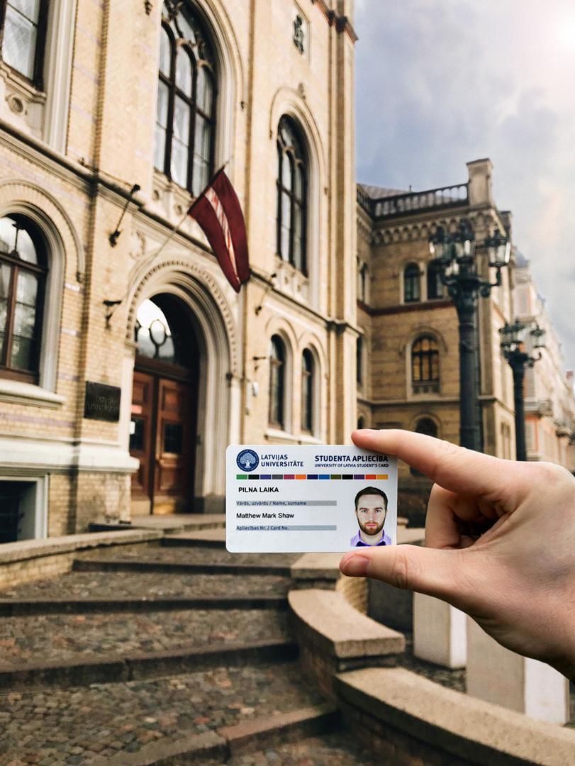 University of Latvia student card. 